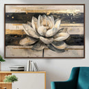 Lotus Flower Wall Art – Framed Abstract Floral Canvas by MyGreatCanvas | Canvas Wall Art Prints | Photo Prints & Wall Decor