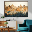 Rustic Wood Mountain Wall Art Print | Triptych Giclee Print by MyGreatCanvas | Canvas Wall Art Prints | Photo Prints & Wall Decor