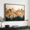 Rustic Wood Mountain Wall Art Print | Triptych Giclee Print