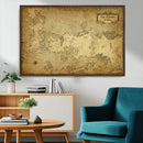 Vintage Game of Thrones Map Wall Art | Westeros and Essos