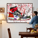 Jordan Shoes Graffiti Wall Art Canvas Print- Jordan Graffiti by MyGreatCanvas | Canvas Wall Art Prints | Photo Prints & Wall Decor