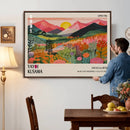 Yayoi Kusama Landscape Canvas Print, Vibrant Floral Mountain Art Print, Framed Botanical Wall Art - by MyGreatCanvas | Canvas Wall Art Prints | Photo Prints & Wall Decor