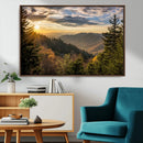 Sunrise Over the Smoky Mountains Canvas Wall Art –
