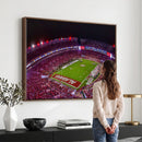 Bryant-Denny Stadium Night Game Triple Canvas Wall Art -