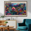 Framed Japanese 1986 Wall Art Print, Yayoi Kusama 1986 Wall