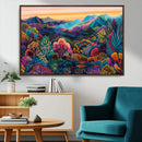 Colorful Abstract Landscape Wall Art Print Canvas - Vibrant