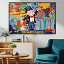 Pop Art Monopoly Man Canvas Wall Art Print - Bold and