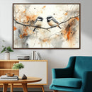 Abstract Watercolor Chickadee Bird Canvas Wall Art Print - by MyGreatCanvas | Canvas Wall Art Prints | Photo Prints & Wall Decor