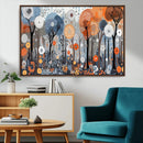 Abstract Winter Landscape Canvas Wall Art Print - Large