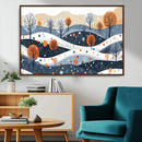 Abstract Winter Landscape Canvas Wall Art Print -  Large