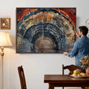 Abstract Tree Ring Wall Art Canvas Print – Colorful Framed