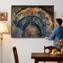 Framed Tree Ring Wall Art - Abstract Colorful Tree Ring Wall
