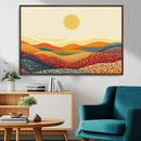 YAYOI KUSAMA Colorful Dot Art Landscape Canvas - Framed