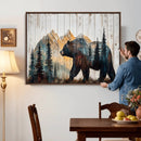 Rustic Bear Wall Art - Grizzly 399 Bear Wall Art - Mountain