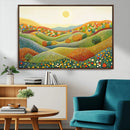 YAYOI KUSAMA Colorful Dot Art Landscape Canvas - Framed
