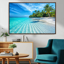 Tropical Beach Wall Art Canvas Print - Serene Ocean
