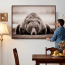 Grizzly Bear Wall Art Print - Bear Canvas Wall Art - Rustic