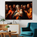 Religious Canvas Wall Art Print - Madonna and Child with