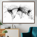Abstract World Map Wall Art – Framed Geometric Line Canvas by MyGreatCanvas | Canvas Wall Art Prints | Photo Prints & Wall Decor
