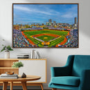 Wrigley Field Chicago Cubs Panoramic Canvas Print –