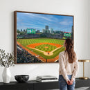 Wrigley Field Chicago Cubs Panoramic Canvas Print –