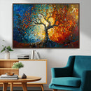 Yggdrasil Tree of Life Mosaic Stained Glass Wall Art Canvas,
