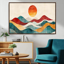 Southwest Mountain Wall Art Canvas Print – Boho Triptych