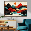 Western Wall Decor - Large Triptych Mountain Canvas - Boho