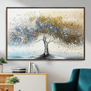 Golden and Silver Tree Wall Art – Framed Elegant Leaves by MyGreatCanvas | Canvas Wall Art Prints | Photo Prints & Wall Decor