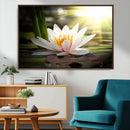 Lotus Flower Wall Art Canvas Print, Water Lily Large Wall