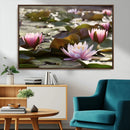 Lotus Flower Wall Art Canvas Print, Water Lily Large Wall