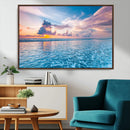 Ocean Sunset Canvas Wall Art Print – Tranquil Seascape