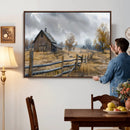 Rustic Autumn Farmhouse Wall Art Canvas Print – Serene