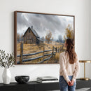 Rustic Autumn Farmhouse Wall Art Canvas Print – Serene