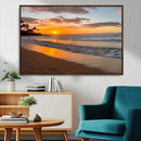 Sunset Wall Art Print - Stunning Beach Sunset Canvas Artwork