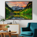 Maroon Bells Lake Wall Art Canvas Print – Framed Majestic