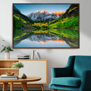 Maroon Bells Lake Wall Art Canvas Print – Framed Majestic