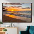 Tropical Beach Wall Art – Framed Sunset Ocean Canvas by MyGreatCanvas | Canvas Wall Art Prints | Photo Prints & Wall Decor