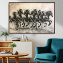 Running Horses Wall Art Canvas Print – Framed Monochrome by MyGreatCanvas | Canvas Wall Art Prints | Photo Prints & Wall Decor
