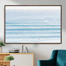 Ocean Wave Surfer Wall Art – Framed Minimal Seascape Canvas by MyGreatCanvas | Canvas Wall Art Prints | Photo Prints & Wall Decor