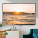 Calm Water Wall Art – Framed Sunset Waves Canvas Artwork, by MyGreatCanvas | Canvas Wall Art Prints | Photo Prints & Wall Decor