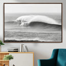 Monochrome Seascape Wall Art Canvas Print – Framed Surf Wave by MyGreatCanvas | Canvas Wall Art Prints | Photo Prints & Wall Decor