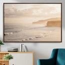 Misty Coastal Wall Art Canvas Print – Framed Golden Sunset by MyGreatCanvas | Canvas Wall Art Prints | Photo Prints & Wall Decor