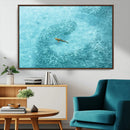 Fish Swarm Wall Art Canvas Print – Framed Aerial Shark and by MyGreatCanvas | Canvas Wall Art Prints | Photo Prints & Wall Decor