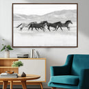 Wild Horses Running Wall Art Canvas Print, Framed Black by MyGreatCanvas | Canvas Wall Art Prints | Photo Prints & Wall Decor