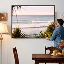 Ocean Surfer Wall Art Canvas Print – Framed Coastal Surf Art