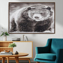 Grizzly Bear Wall Art Canvas Print – Framed Rustic Lodge Art by MyGreatCanvas | Canvas Wall Art Prints | Photo Prints & Wall Decor
