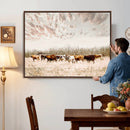 Longhorn Cattle Wall Art Canvas Print – Framed Texas Ranch