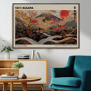 Modern Japanese Wall Art Canvas Print – Framed Abstract