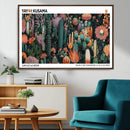Modern Japanese Wall Art Canvas Print – Framed Abstract